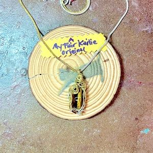 Mixed Metal Tiger’s Eye Minimalist Necklace